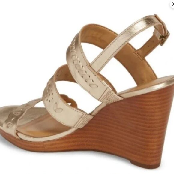 Women's Jack Rogers Platinum Wedge Sandals Size 11M msrp $122 - Picture 4 of 12